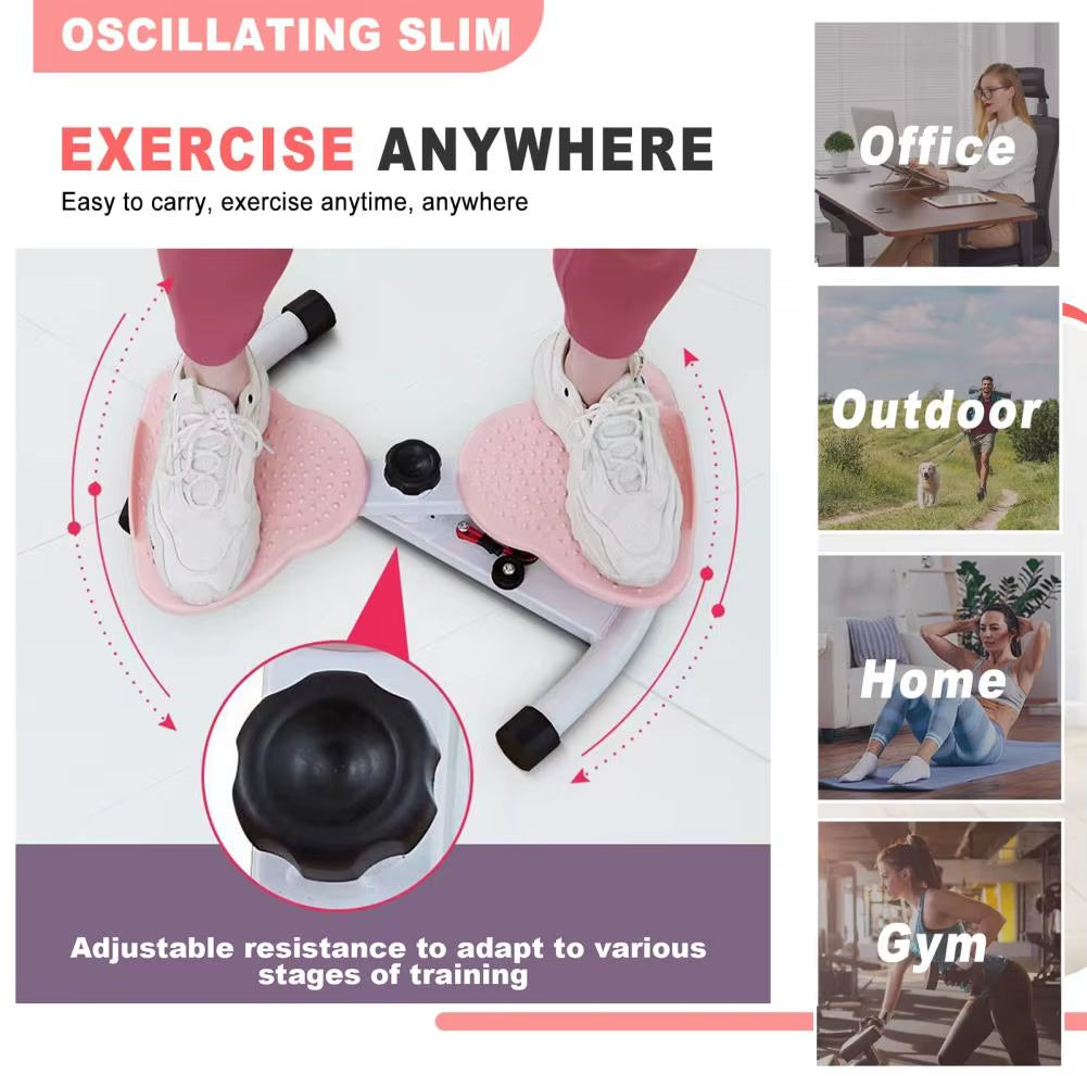 CoreGlide™ 300 – Waist Twist Board with Resistance Bands for Full-Body Sculpting